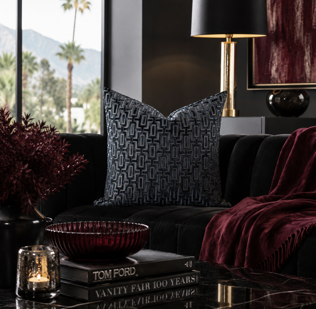 Luxury Pillow – 24" × 24" – Bergman Onyx