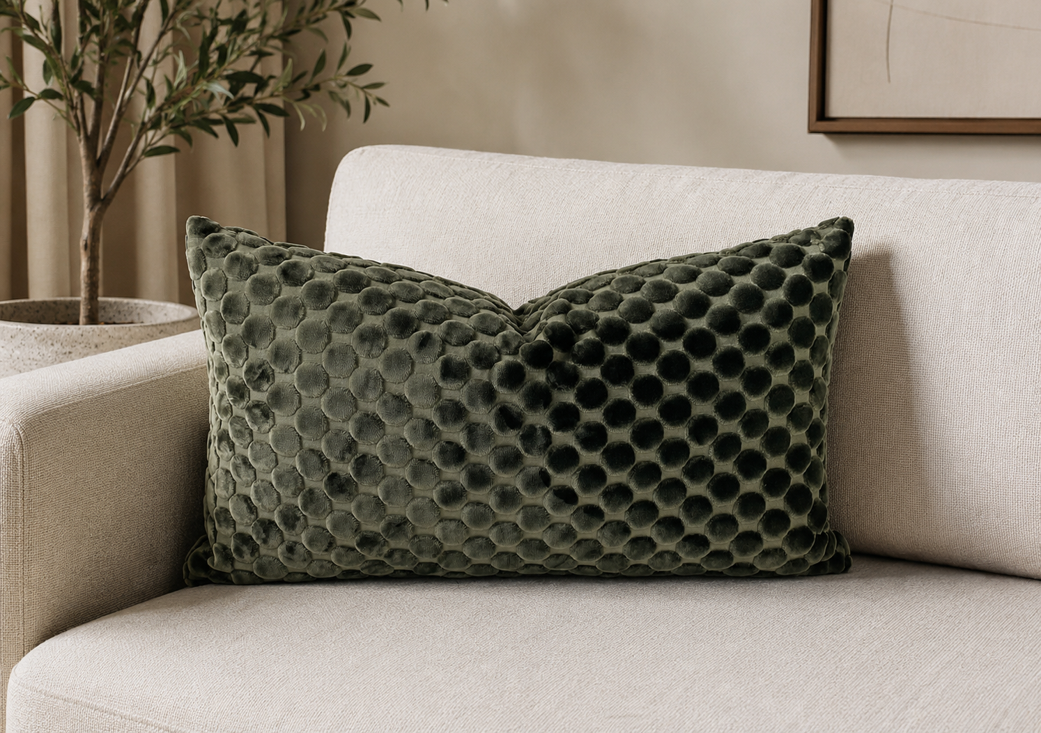 Luxury Lumbar Pillow - 24" × 14" - Dance Cactus