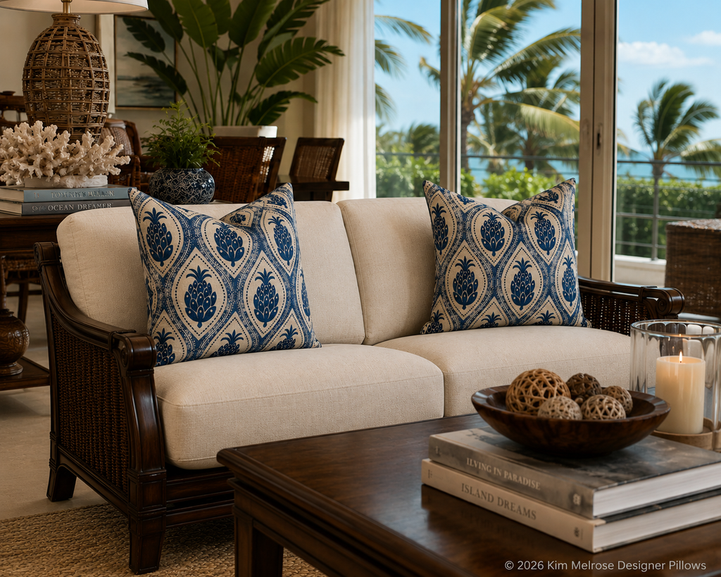 Luxury Pillow – 24" × 24" – Hospitality Blue