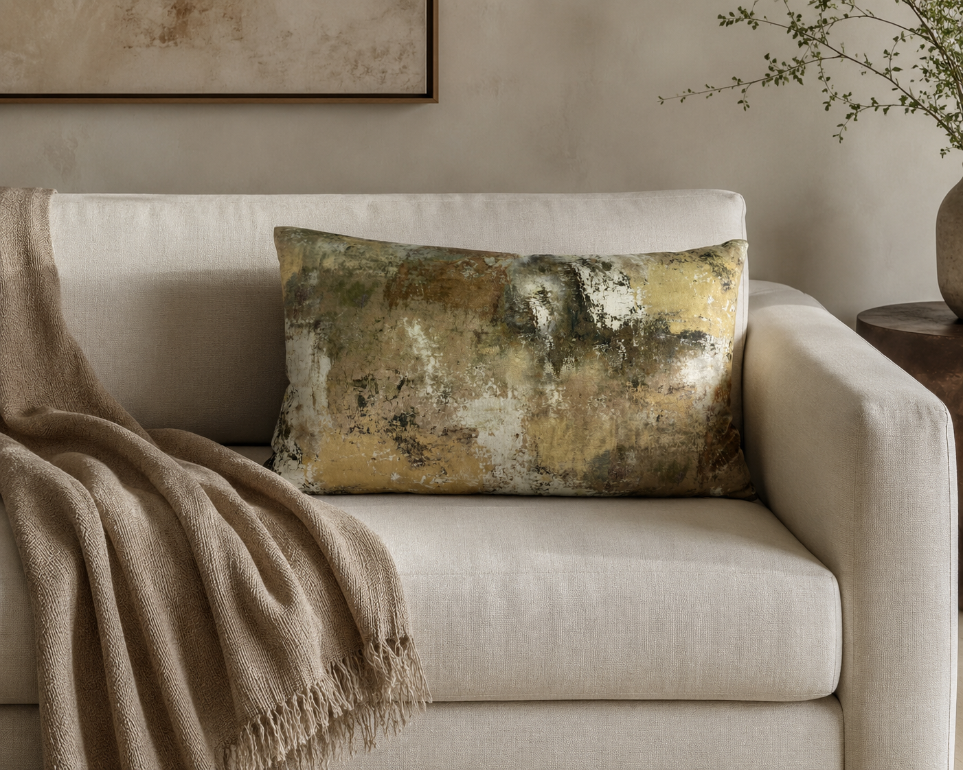Luxury Lumbar Pillow – 24" × 14" – Reverie Topaz
