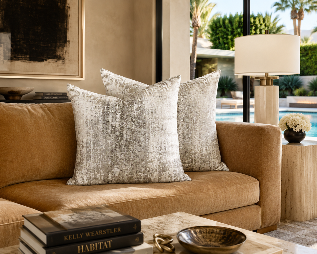 Luxury Pillow – 24" × 24" – Aurora Ice