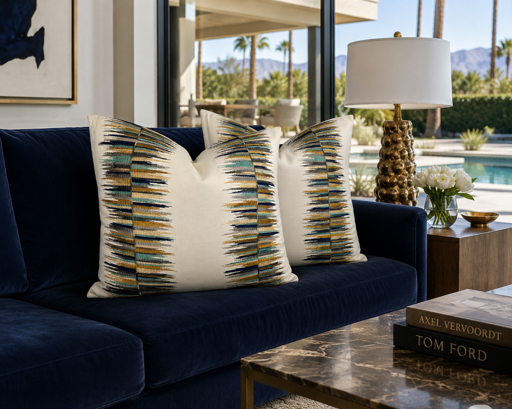 Luxury Pillow – 24" × 24" – Fun Fair Agate