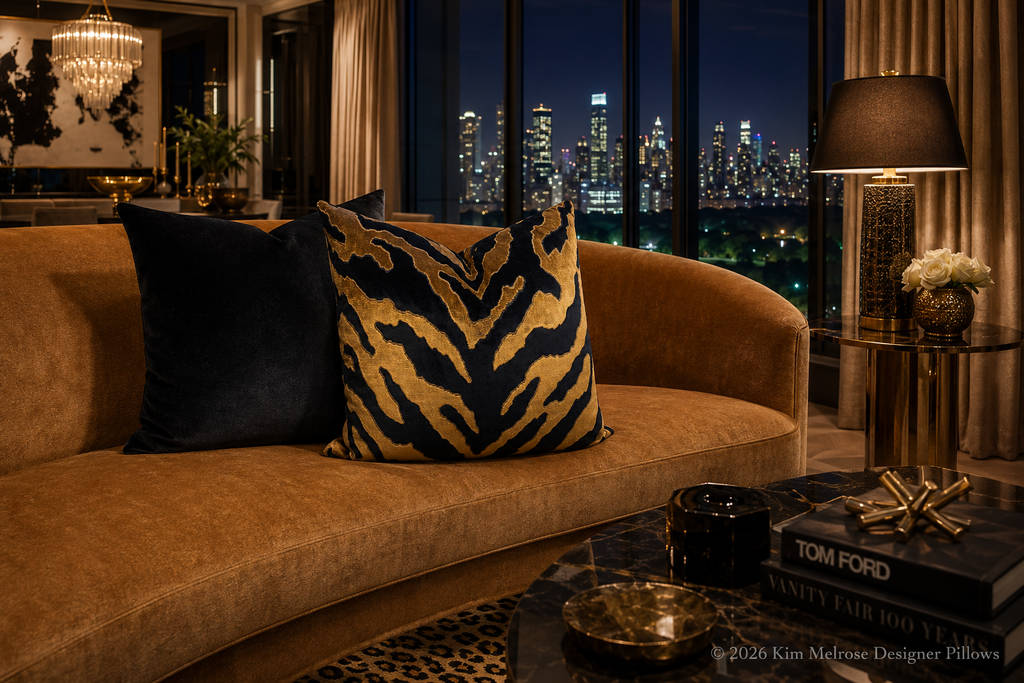 Luxury Pillow - 24” x 24”- Belvedere Black