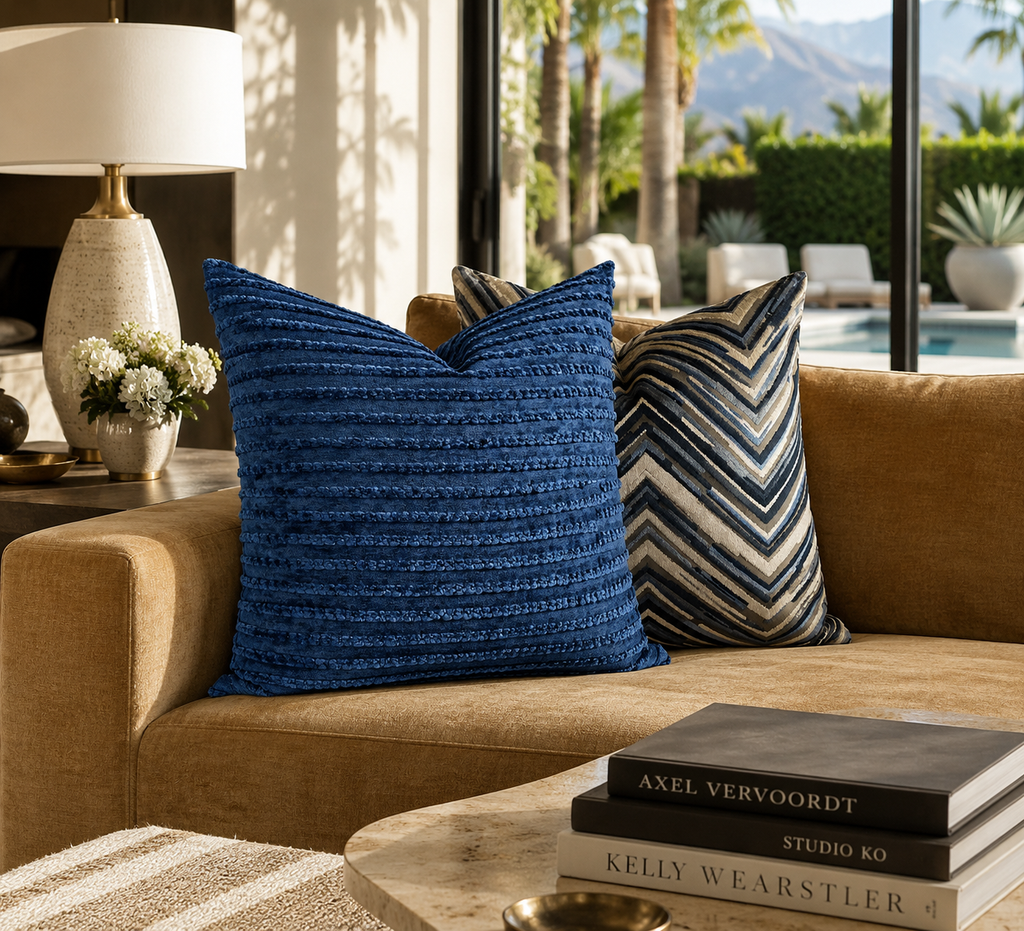 Luxury Pillow – 24" × 24" – Keaton Indigo
