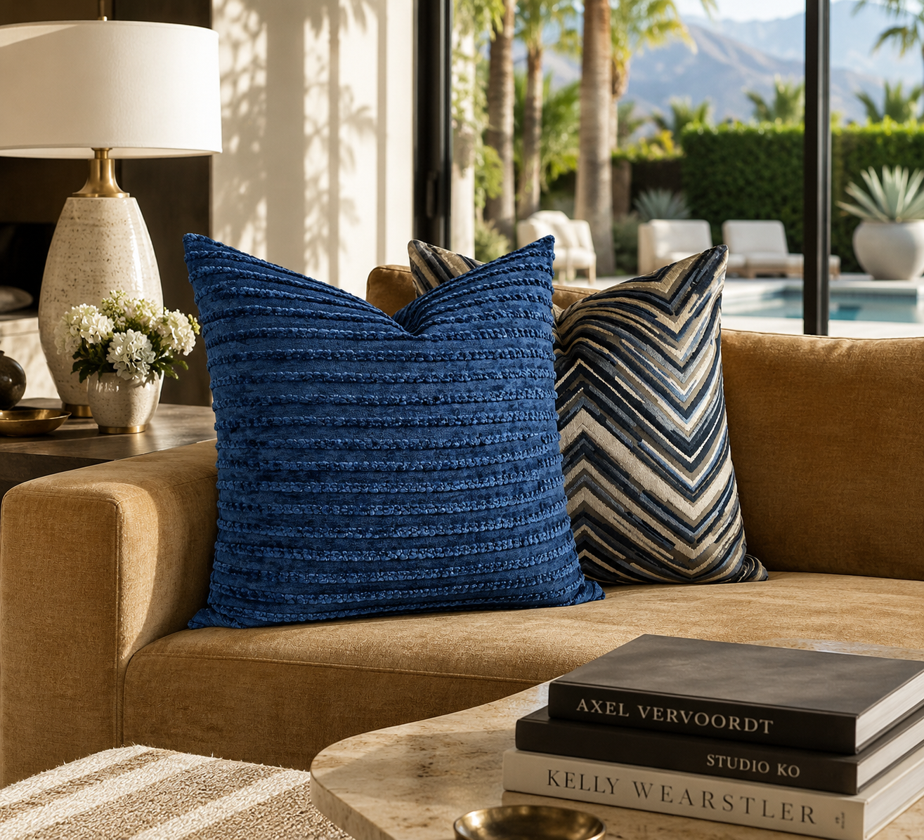 Luxury Pillow – 24" × 24" – Keaton Indigo
