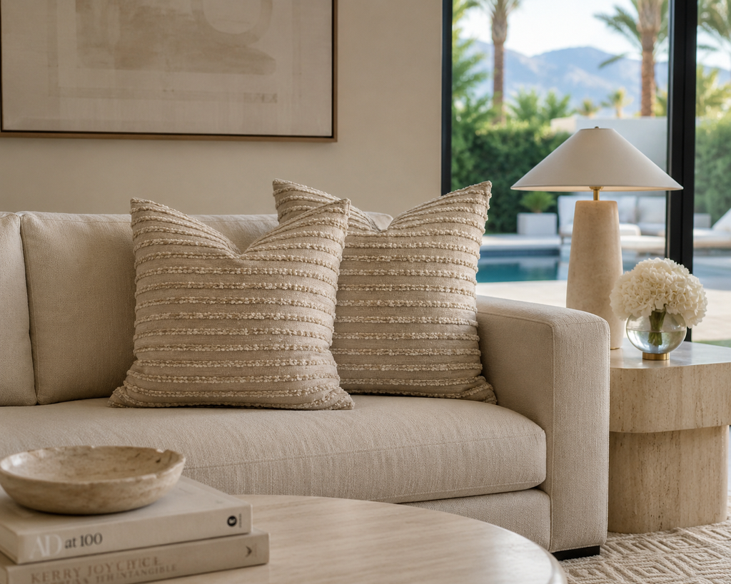 Luxury Pillow – 24" × 24" – Keaton Latte