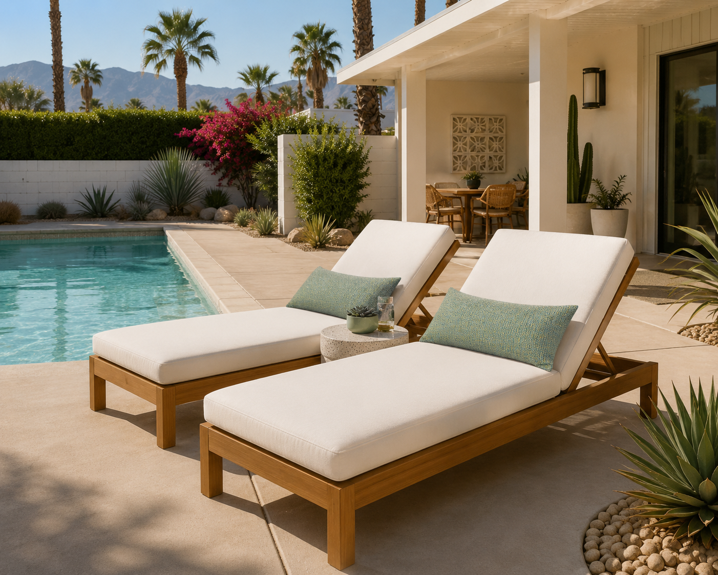 Luxury Outdoor Lumbar Pillow – 22" × 12" – Melan Caribe