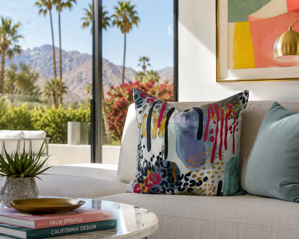 Luxury Pillow – 24" × 24" – Fauve Oasis