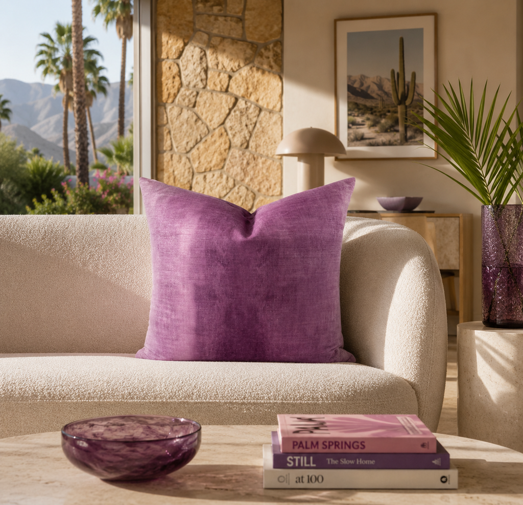 Luxury Pillow – 24" × 24" – Lennox Violet