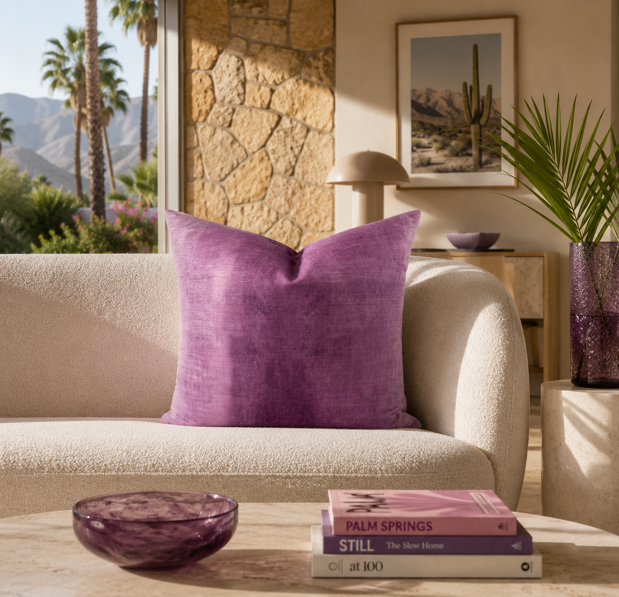 Luxury Pillow – 24" × 24" – Lennox Violet