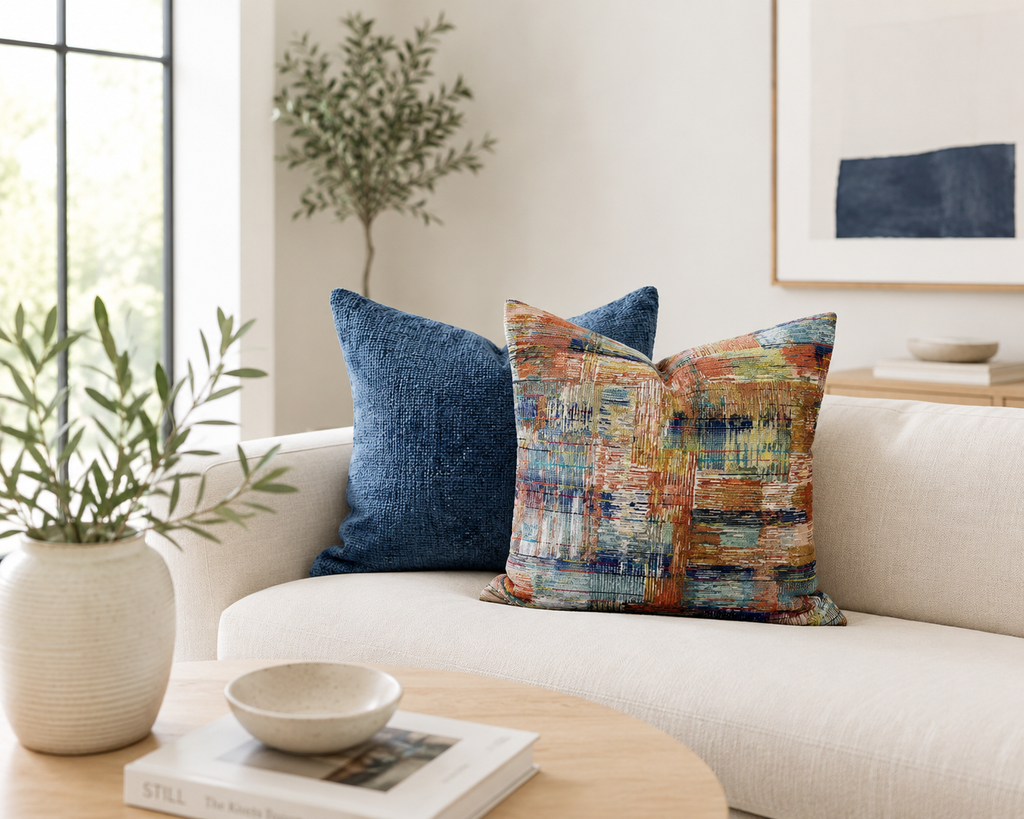 Luxury Pillow – 24" × 24" – Norse Indigo
