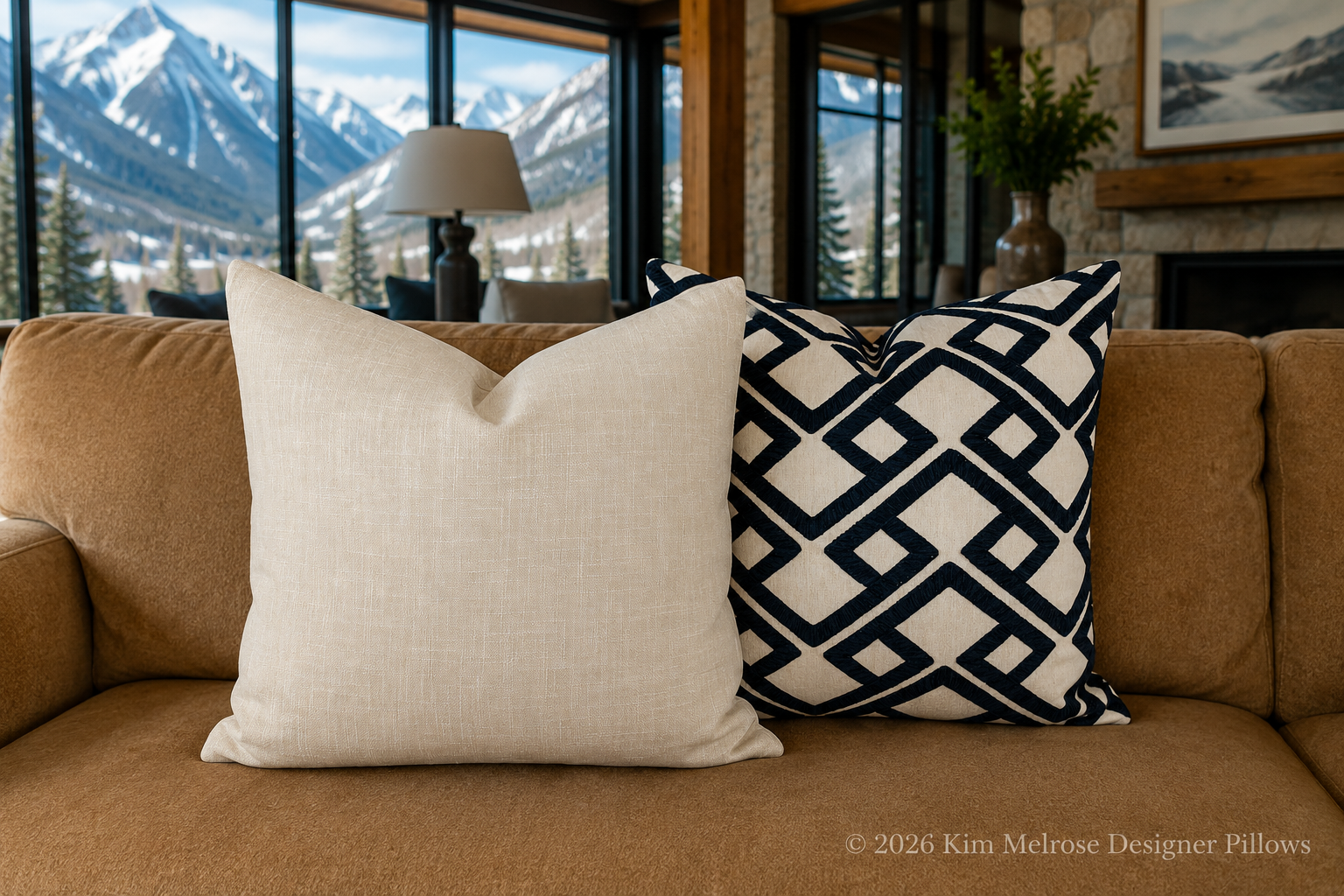 Luxury Pillow – 24" × 24" – Lena Sand