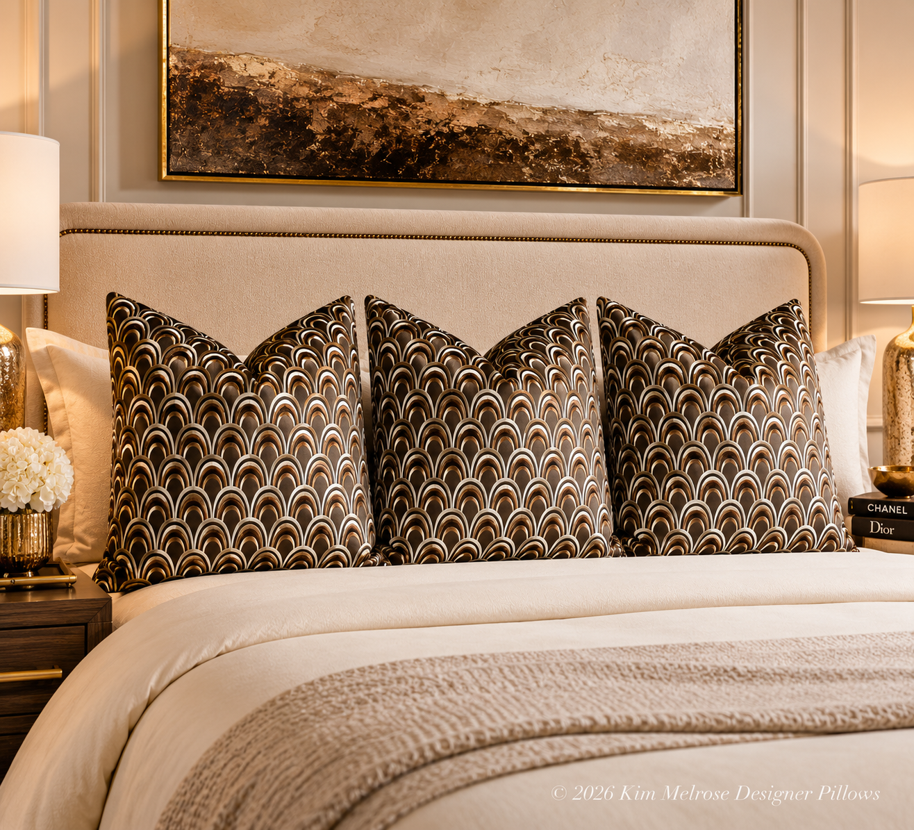 Luxury Pillow – 24" × 24" – Chocolate Delight