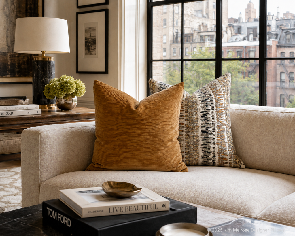 Luxury Pillow – 24" × 24" – Stream Walnut