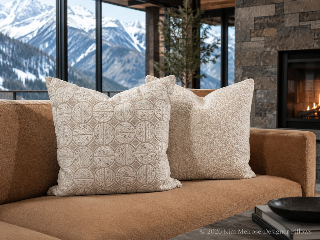 Luxury Pillow - 24" x 24" - Medallions Oyster