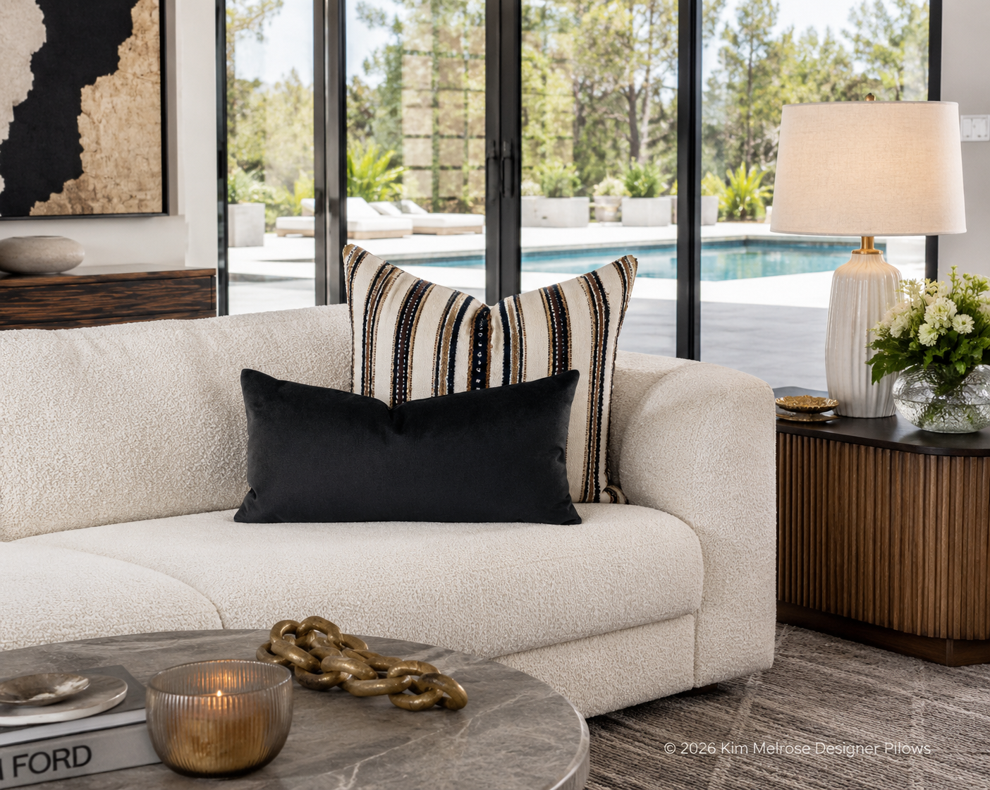 Luxury Pillow – 24" × 24" – Zoie Umber