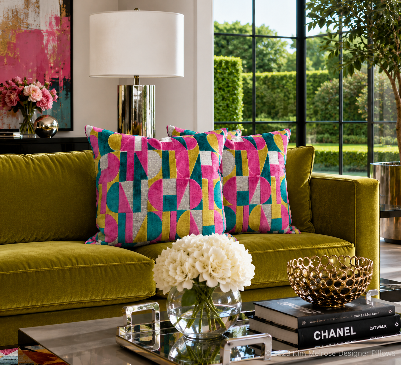 Luxury Pillow – 24" × 24" – Moonstruck Confetti