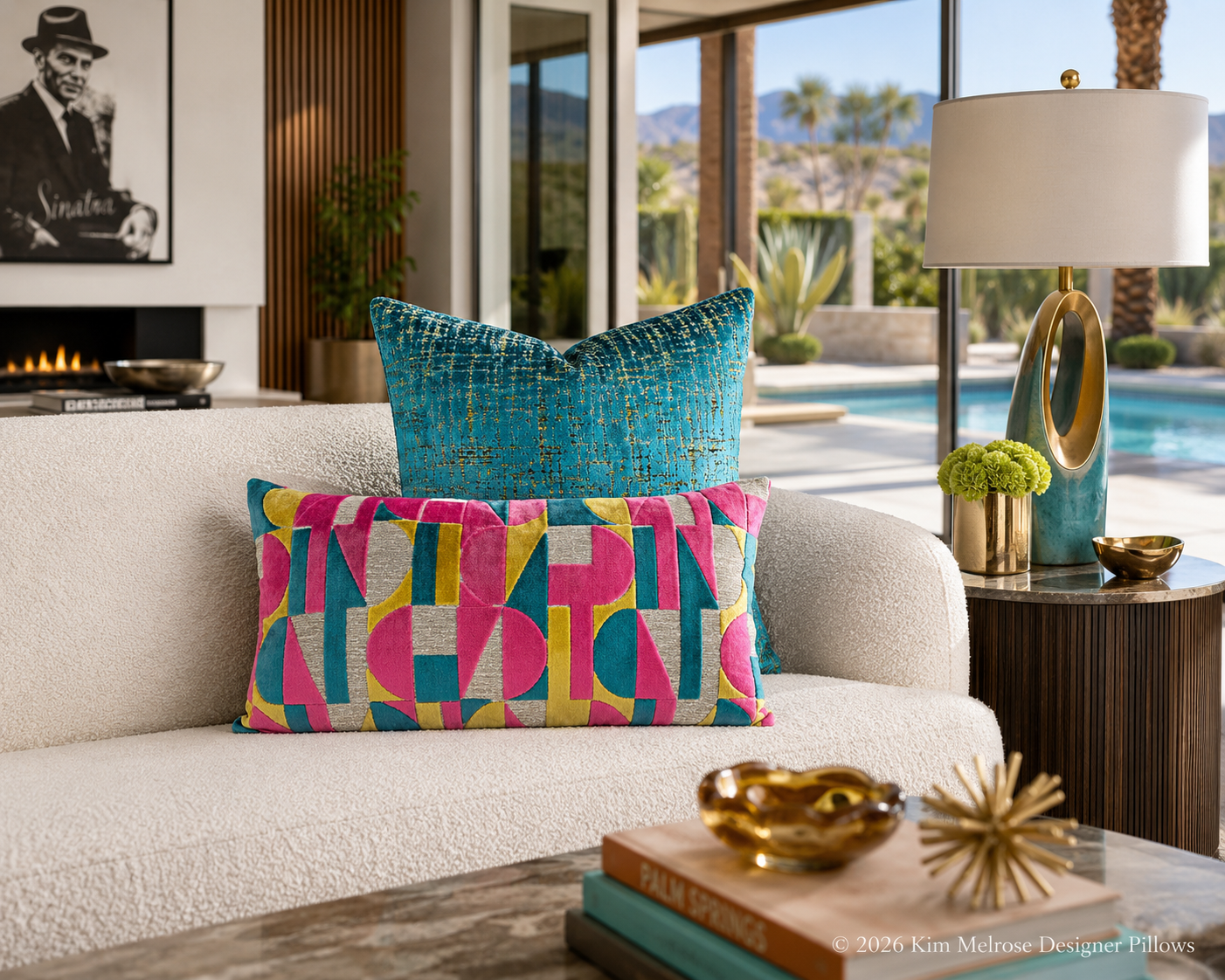 Luxury Pillow – 24" × 24" – Moonstruck Peacock