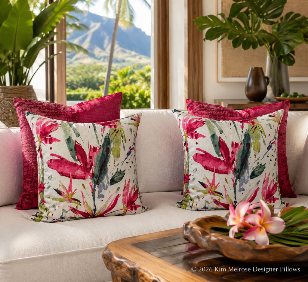 Luxury Pillow – 24" × 24" – Marlot Fuchsia