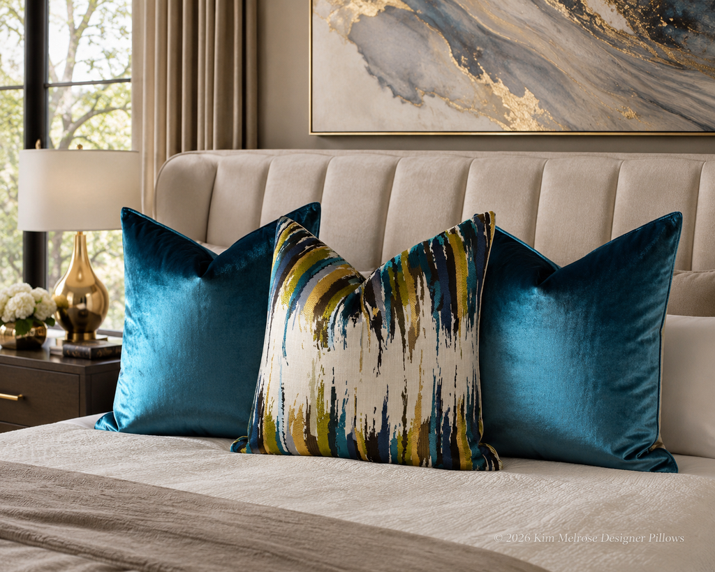 Luxury Pillow – 24" × 24" – Iridescence Peacock