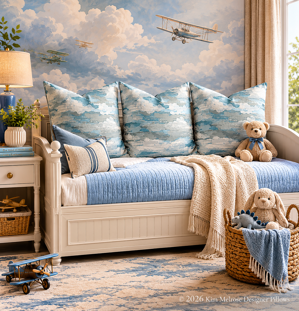 Luxury Pillow – 24" × 24" – Above the Clouds