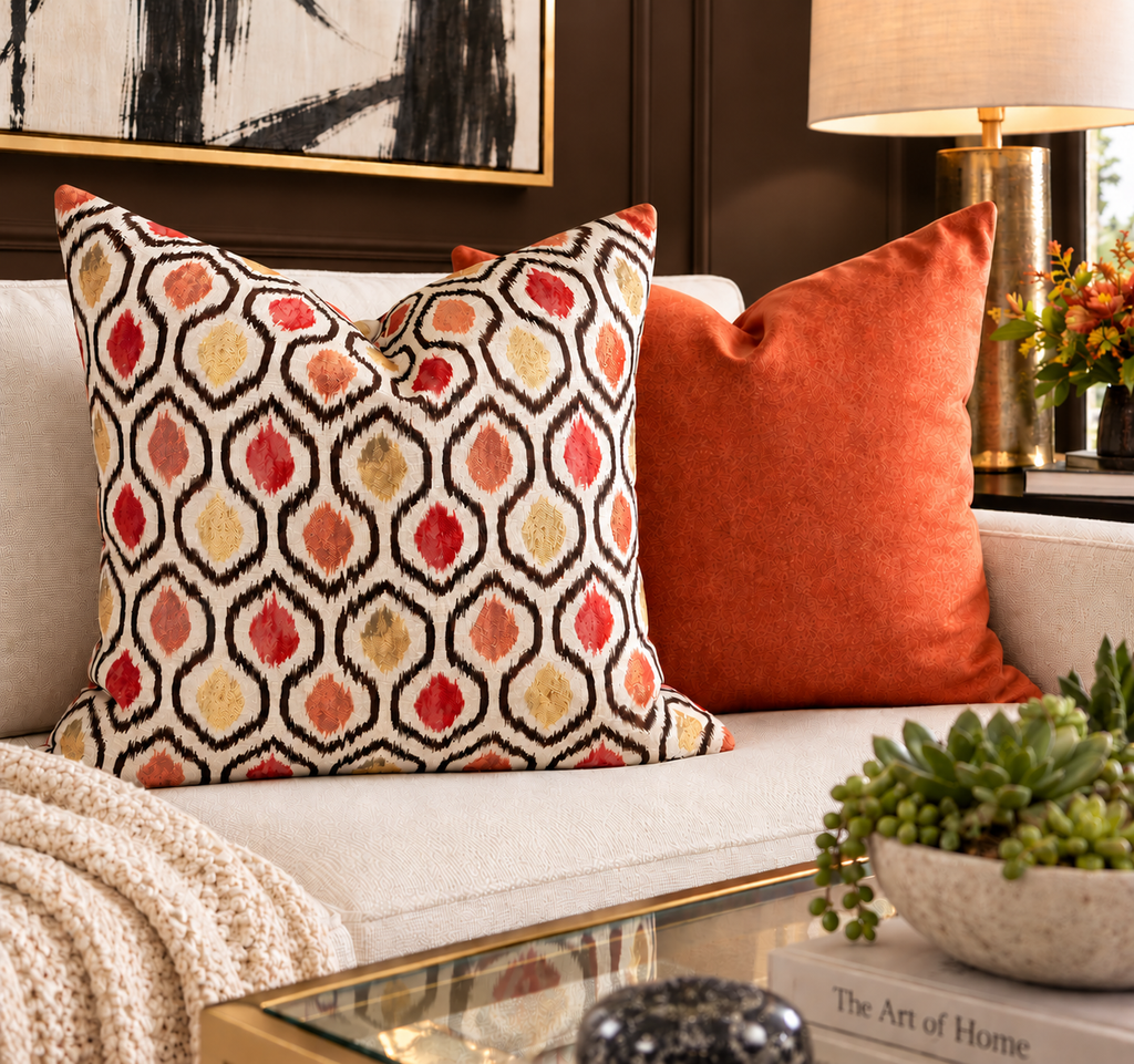 Brandon Brick – 24" × 24" Luxury Square Pillow