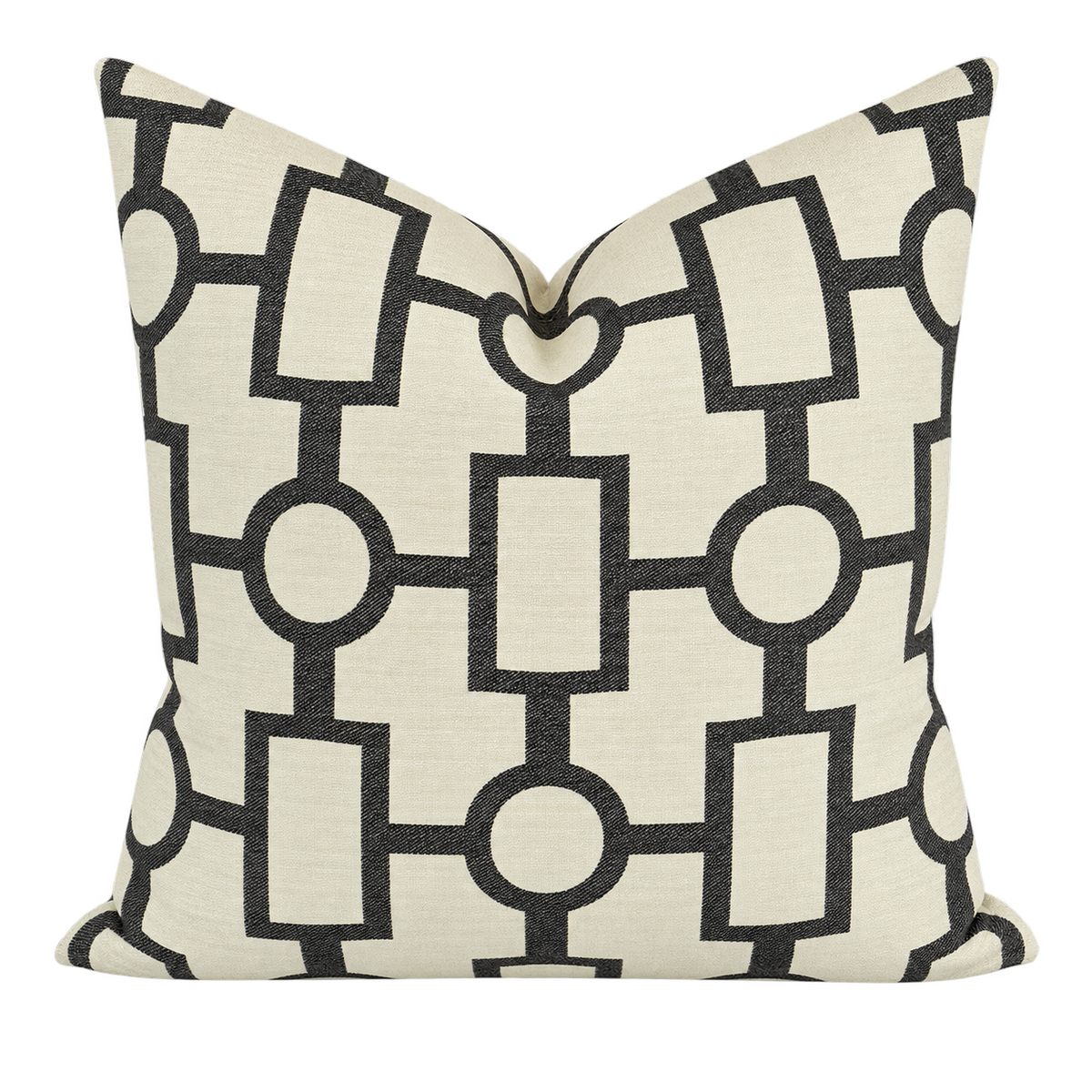 Ellington Black – 24" × 24" Luxury Square Pillow