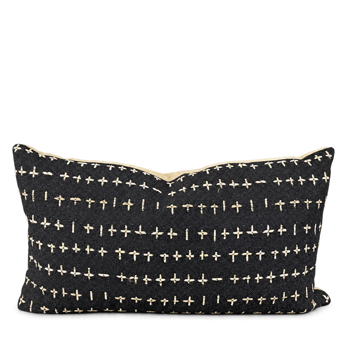 Morales Black – 24" × 14" Luxury Lumbar Pillow