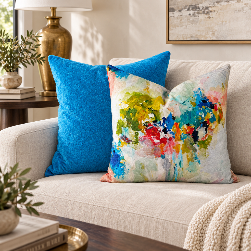 Giverny – 24" × 24" Luxury Square Pillow