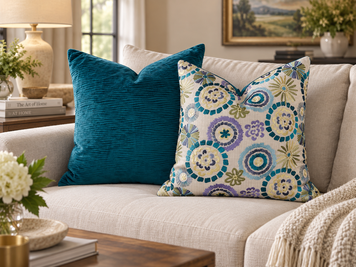 Spring Flowers – 24" × 24" Luxury Square Pillow