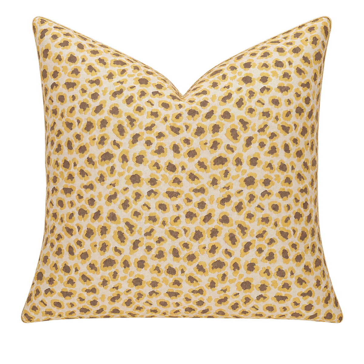 Angola Yellow – 24" × 24" Luxury Square Pillow
