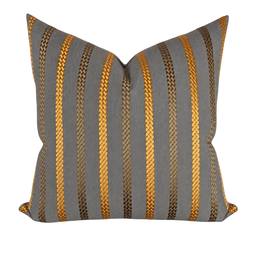 Cheverny Charcoal – 24" × 24" Luxury Square Pillow