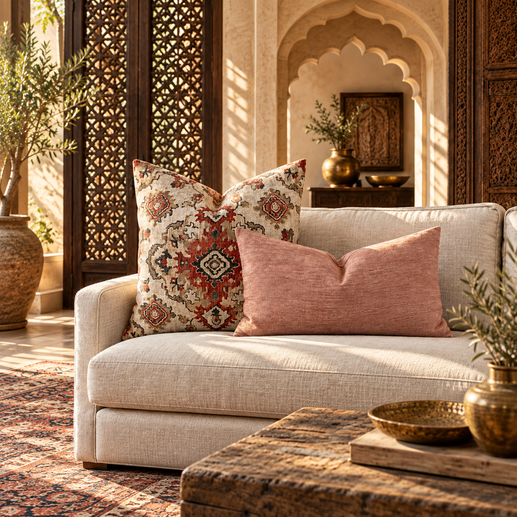 Kapoor Linen – 24" × 24" Luxury Square Pillow