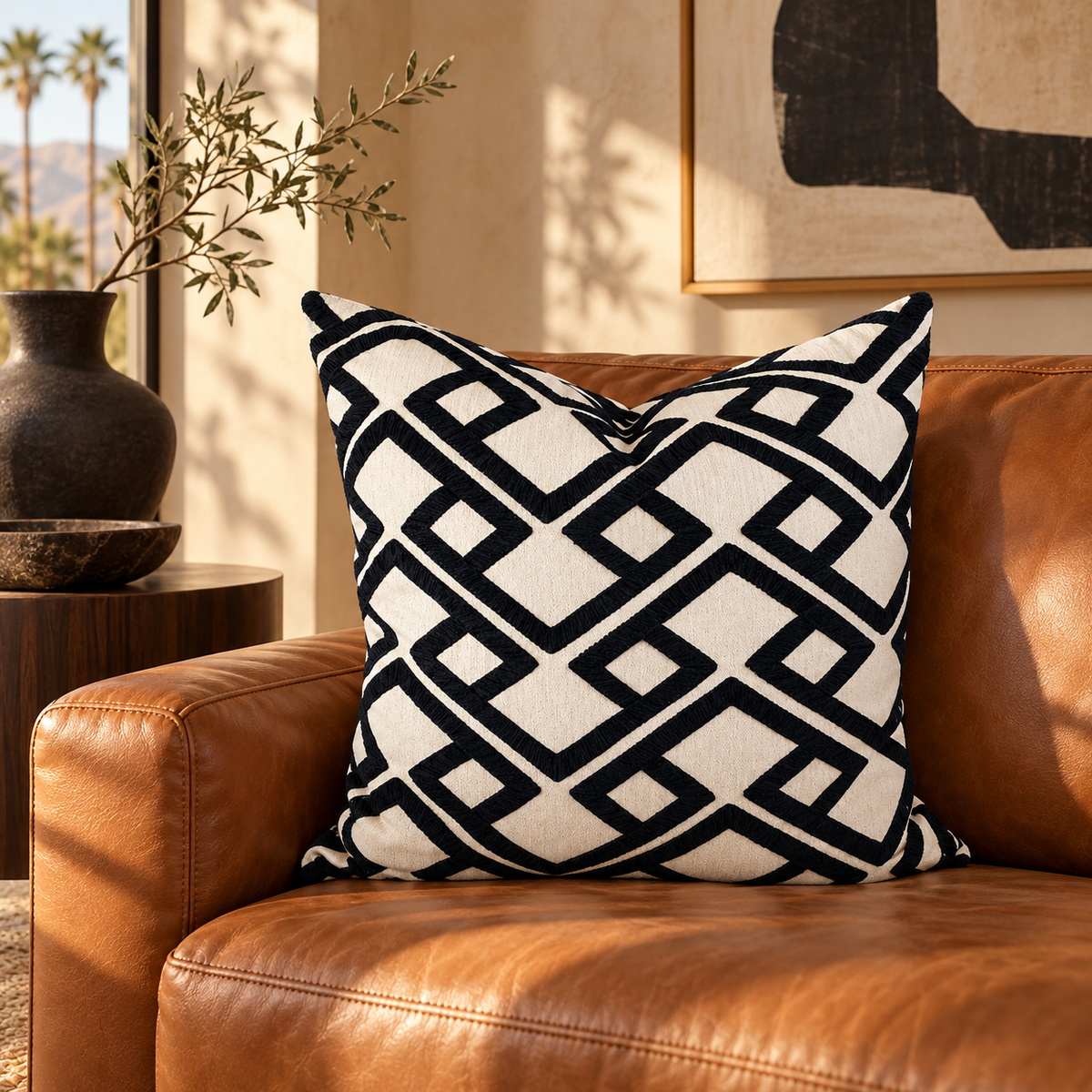 Accolade Onyx – 24" × 24" Luxury Square Pillow