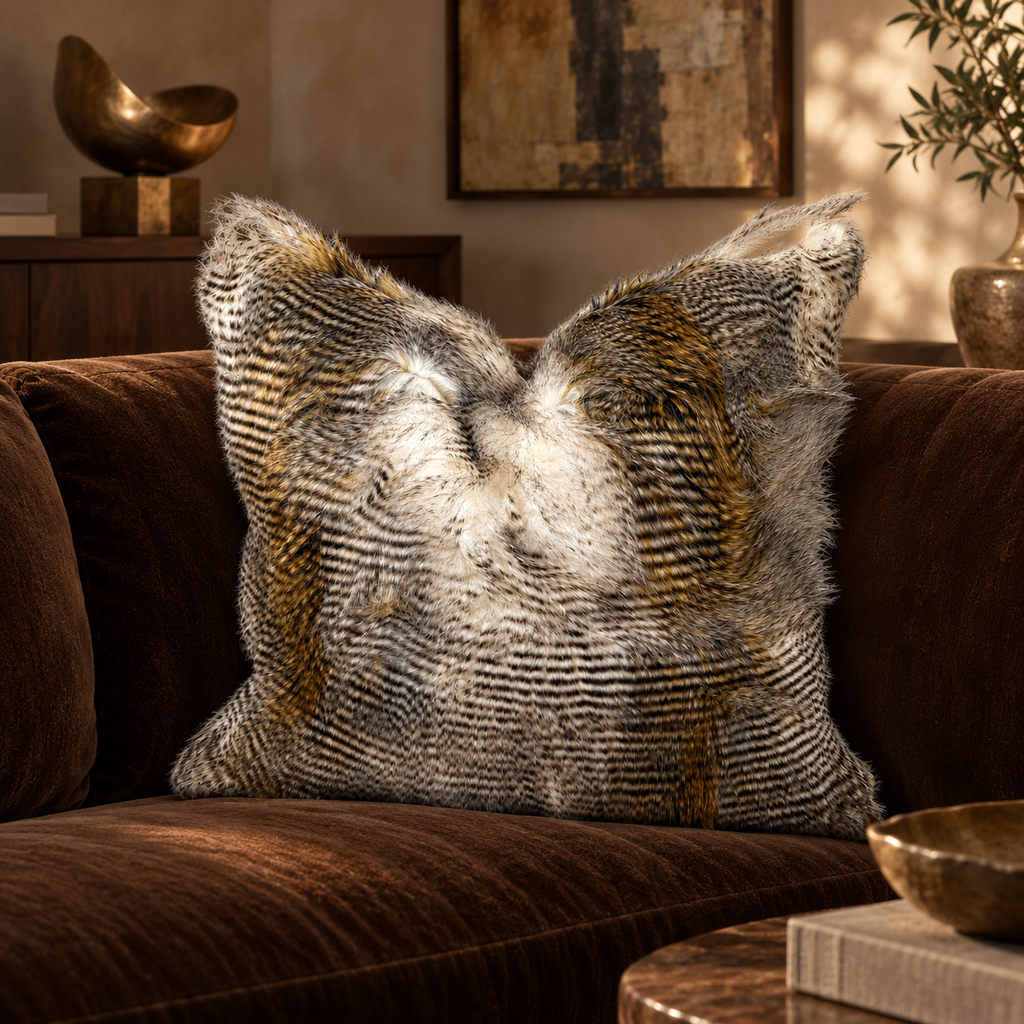 Alaskan Hawk – 24" × 24" Luxury Square Pillow