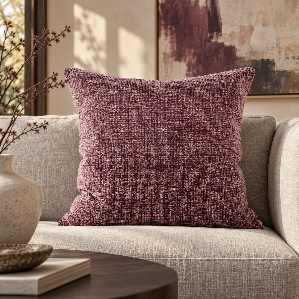 Azaad Solid – 24" × 24" Luxury Square Pillow