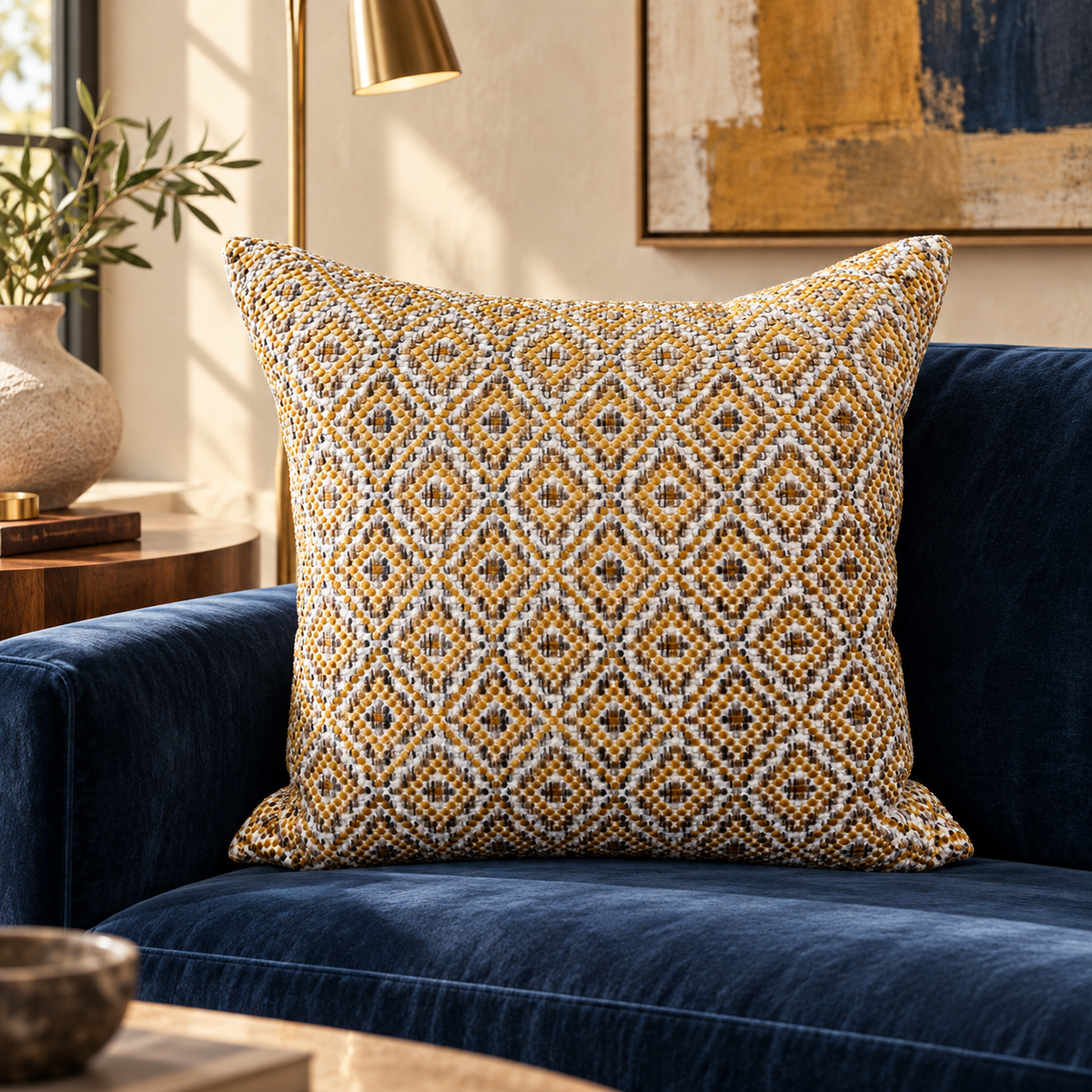 Bee Hive – 24" × 24" Luxury Square Pillow