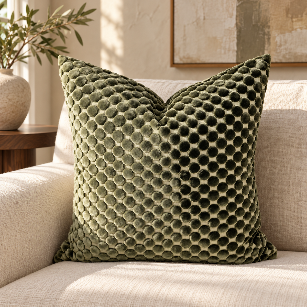 Dance Cactus – 24" × 24" Luxury Square Pillow