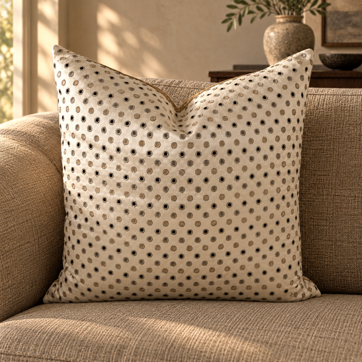 Desert Jewel – 24" × 24" Luxury Square Pillow