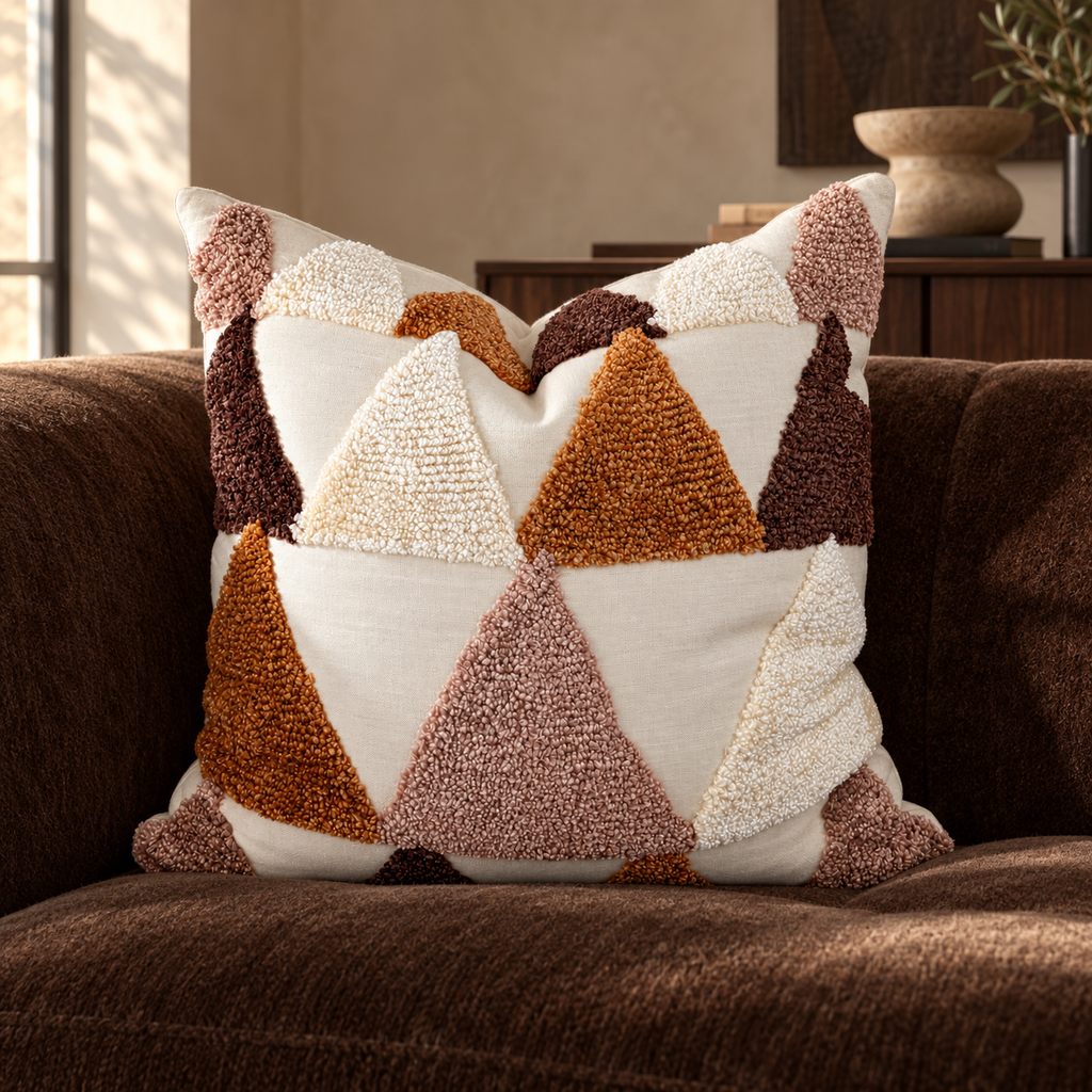 Desert Pyramids – 24" × 24" Luxury Square Pillow