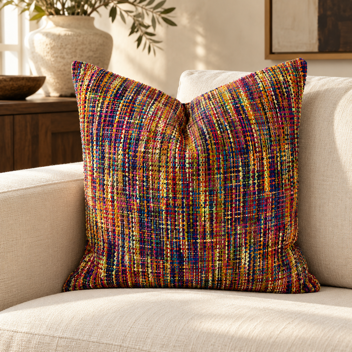 Dream Weaver – 24" × 24" Luxury Square Pillow