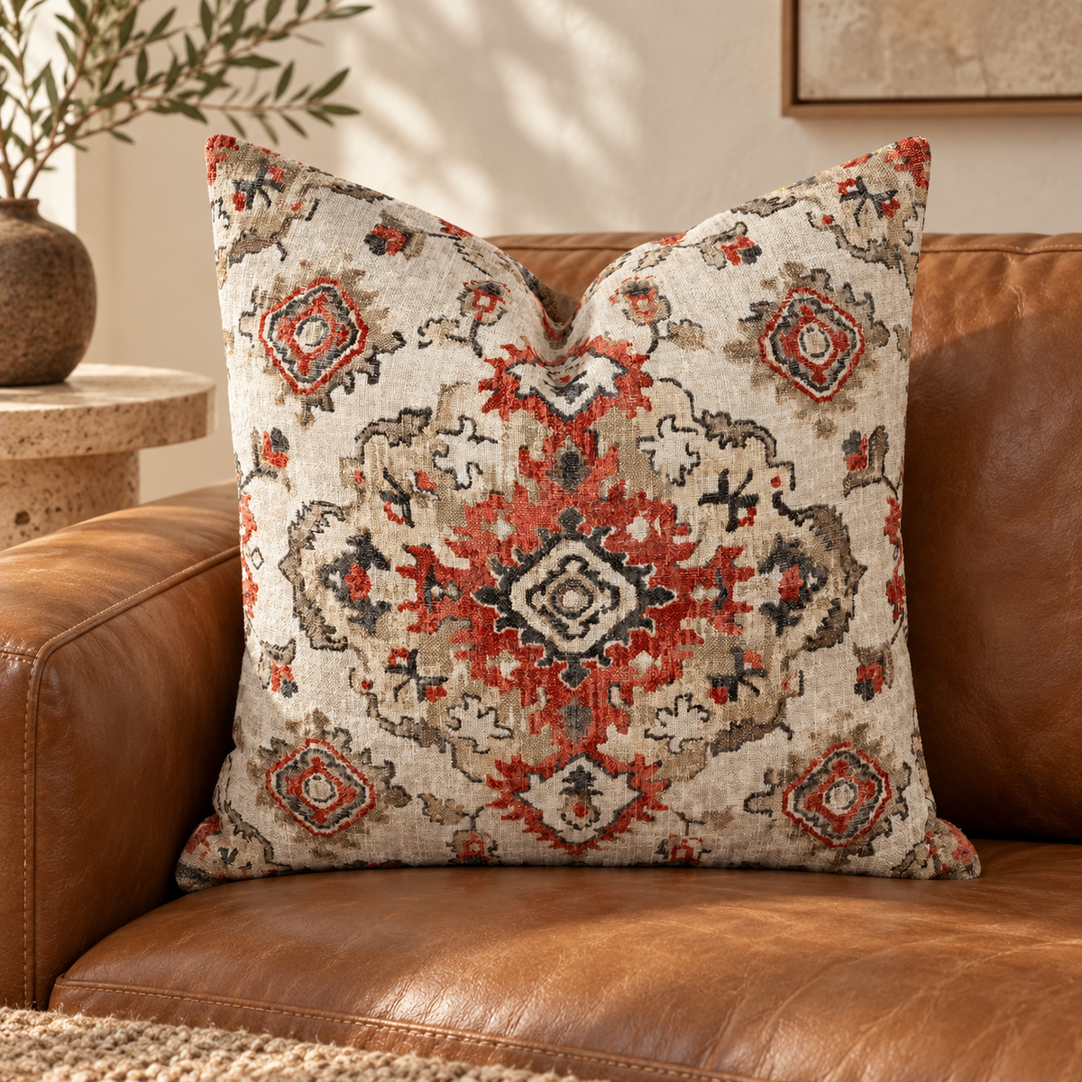 Kapoor Linen – 24" × 24" Luxury Square Pillow