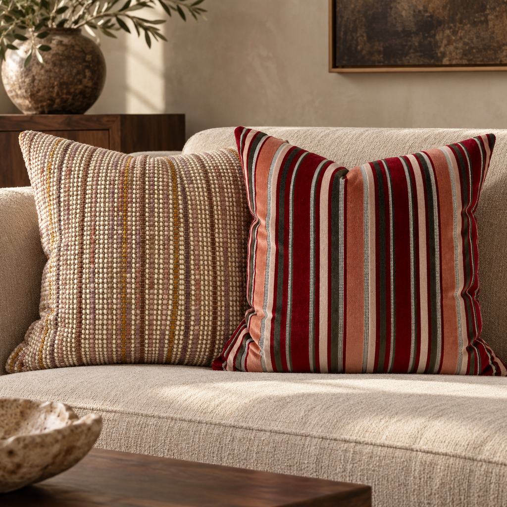 Madison Club Wine – 24" × 24" Luxury Square Pillow