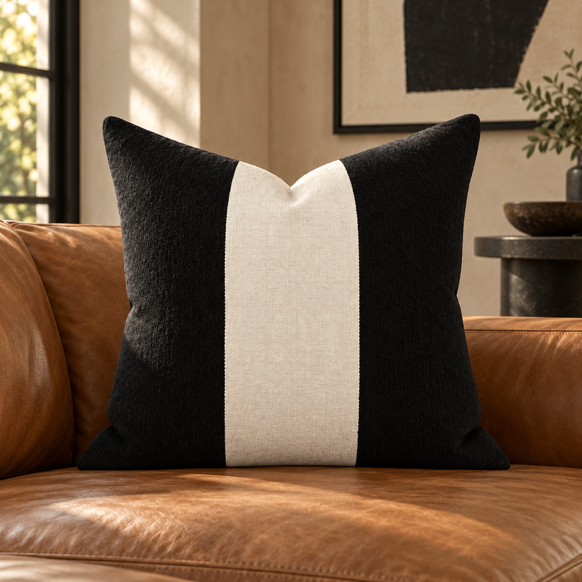Magritte Ebony – 24" x 24" Luxury Square Pillow