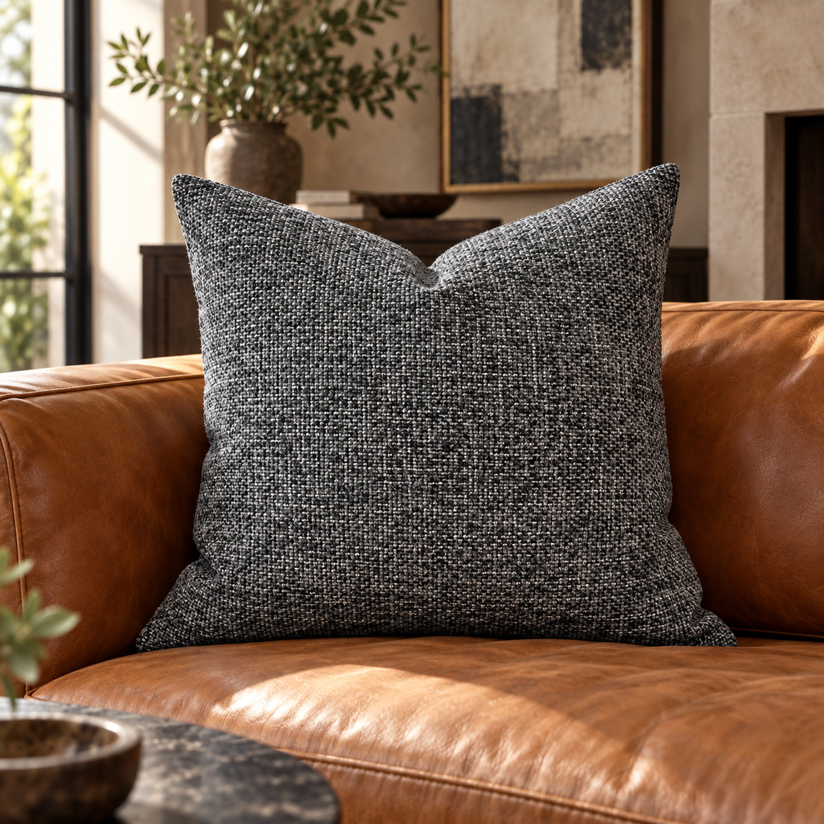 Norse Slate – 24" × 24" Luxury Square Pillow