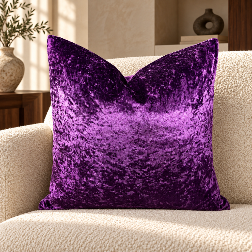 Plum Crazy Purple – 24" × 24" Luxury Square Pillow