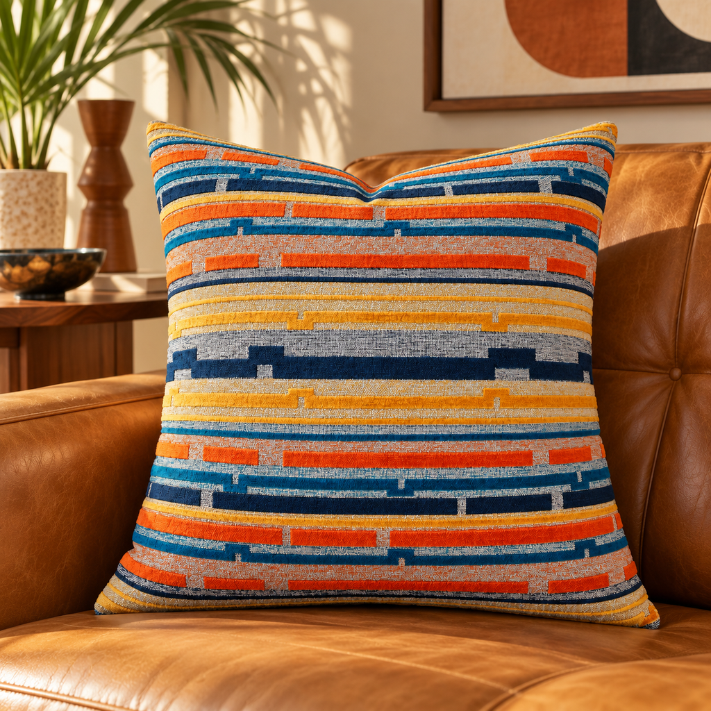 Punctuate Sunset – 24" × 24" Luxury Square Pillow