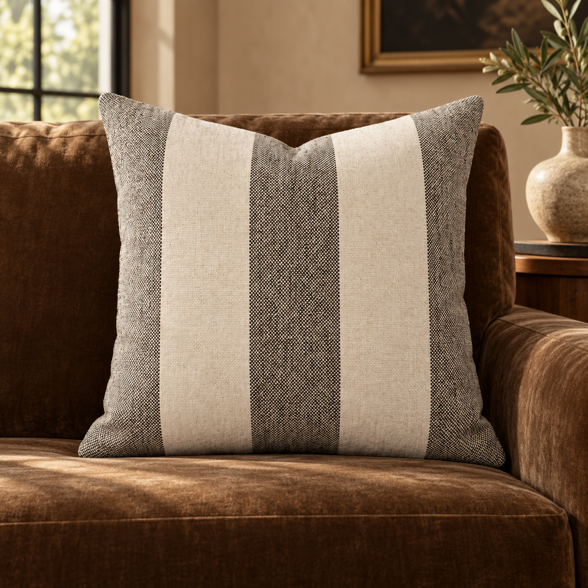 Skippy Ebony – 24" × 24" Luxury Square Pillow