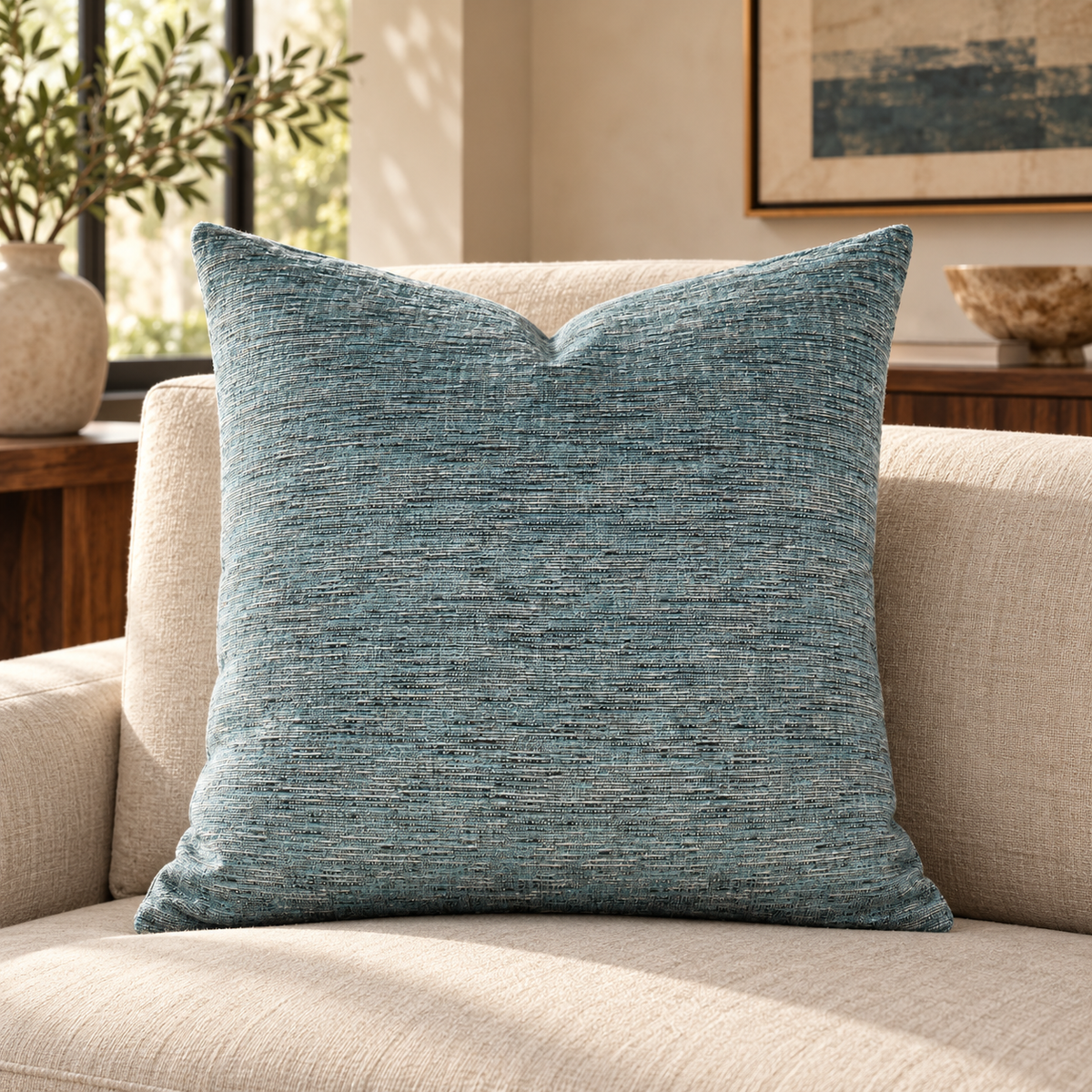 Tiara Lapis – 24" × 24" Luxury Square Pillow