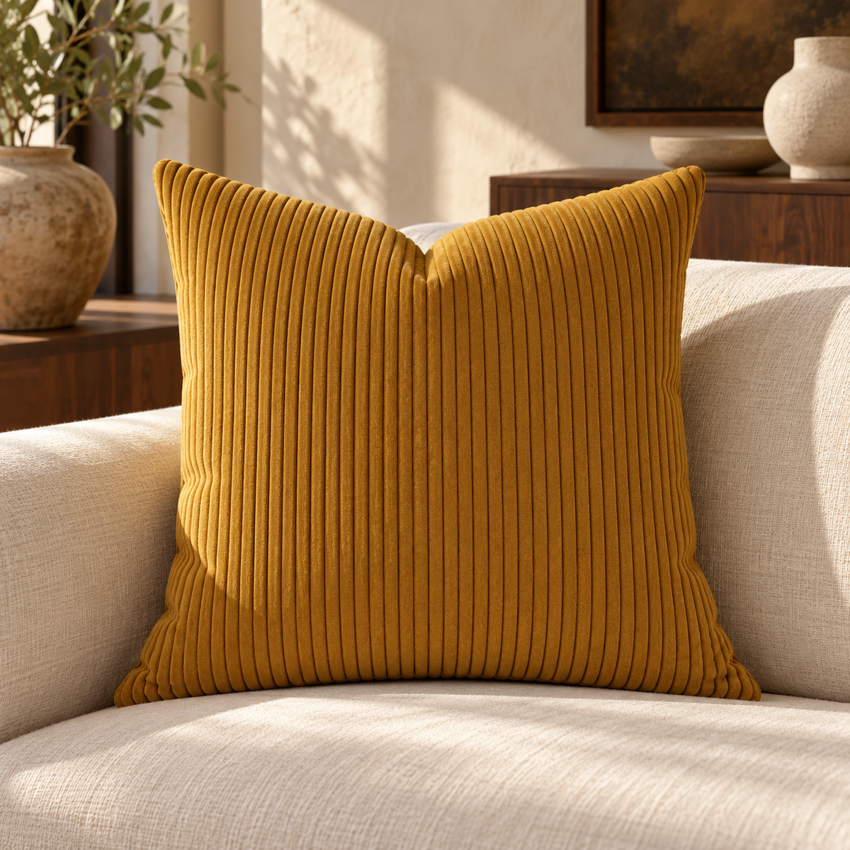 Tuft Amber – 24" × 24" Luxury Square Pillow